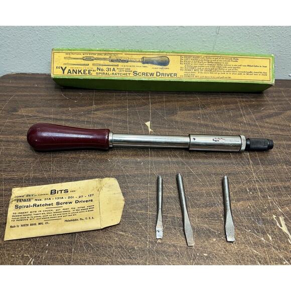 Vintage YANKEE No.31A Spiral Ratchet Screw Driver USA Unique Model - Picture 1 of 5
